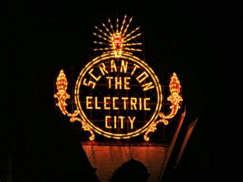 The Iconic Electric City Sign Towers Over The City In Scranton
