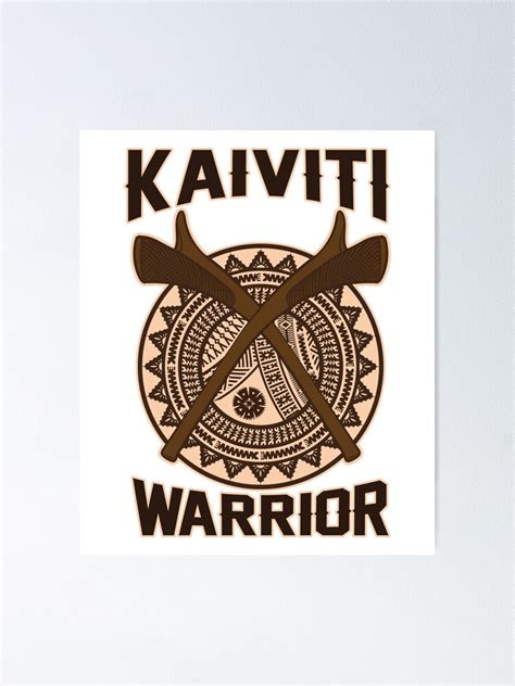 Fijian Kaiviti Warrior Masi Kesakesa Print Poster By Hueyfiji Redbubble