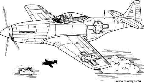 Coloriage avion de guerre 28  JeColorie.com