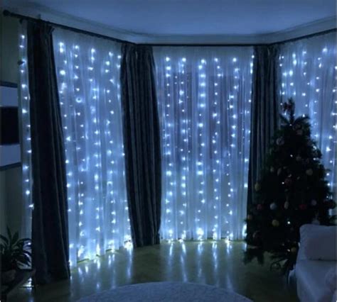 300 Led Window Curtain Lights Warm White Energy Efficient Etsy