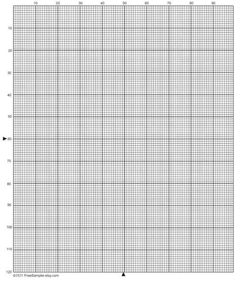 Printable Cross Stitch Graph Paper Bundle Pdf 6 Sizes Count 14 10 11