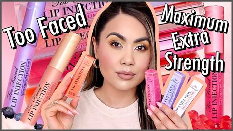 Too Faced Lip Injection Maximum Plump Extra Strength Lip Plumper Review Youtube