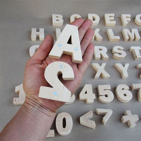 Wooden Magnetic Letters Alphabet Wooden English Alphabet Etsy