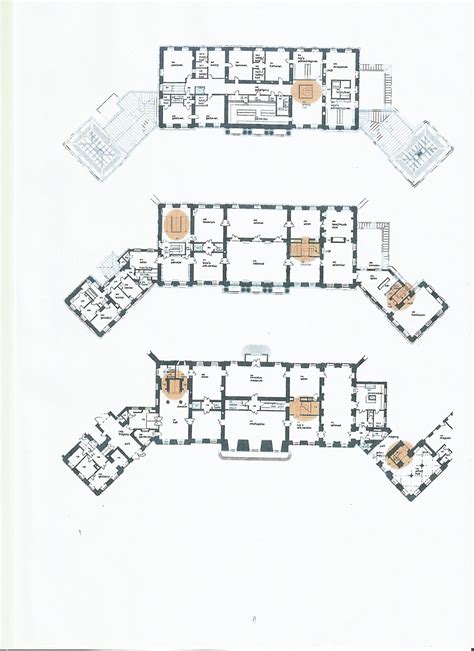 Floorplan Of The Three Main Levels Of Frederik The Viiis Palace Home