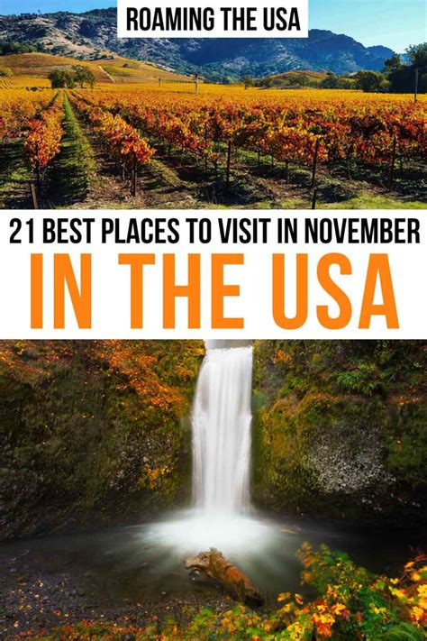 21 Best Places To Visit In November In The Usa Roaming The Usa In