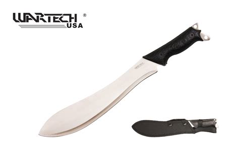 16 Wartech Full Tang Military Combat Machete Knife With Sheath Fixed