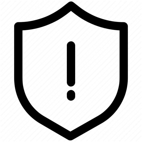 Alert Protection Secure Security Shield Warning Icon Download On