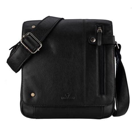 Buy Finelaer Vintage Leather Crossbody Shoulder Flap Over Bag For Men