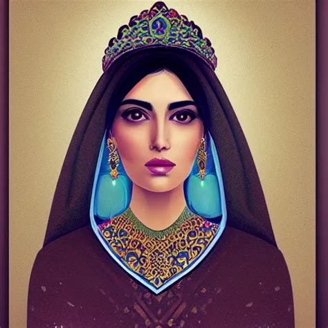 Beautiful Portrait Of A Persian Princess Who Is An Stable Diffusion