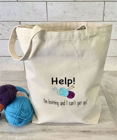 Funny Project Bags For Knitting Funny Canvas Tote Bag Etsy Funny Canvas Tote Bags Knitting