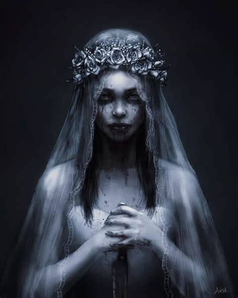 Ghost Bride By Arisa777o W O Deviantart Fantasy Artwork Dark