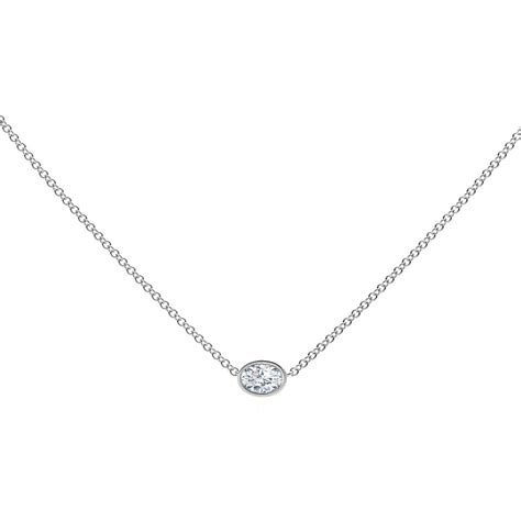 this oval diamond necklace is a tribute to you layer with other pendants from the foreverm
