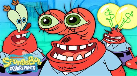 Every Time Mr Krabs Eyes Pop Out Explode Or Transform Spongebob