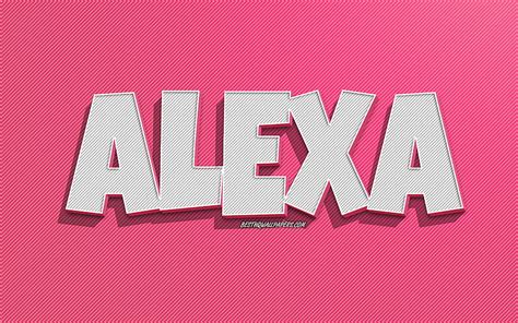 2k Free Download Alexa Pink Lines Background With Names Alexa Name Female Names Alexa