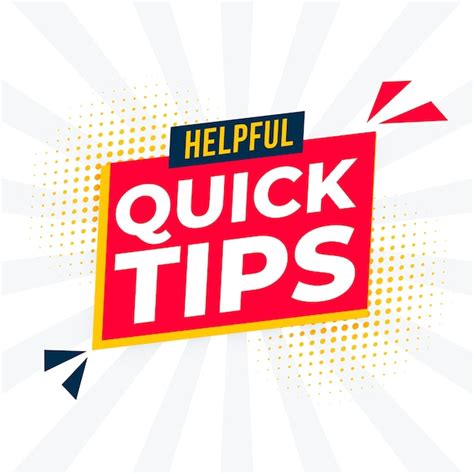 Free Vector Helpful Quick Tips Background For Support And Hint