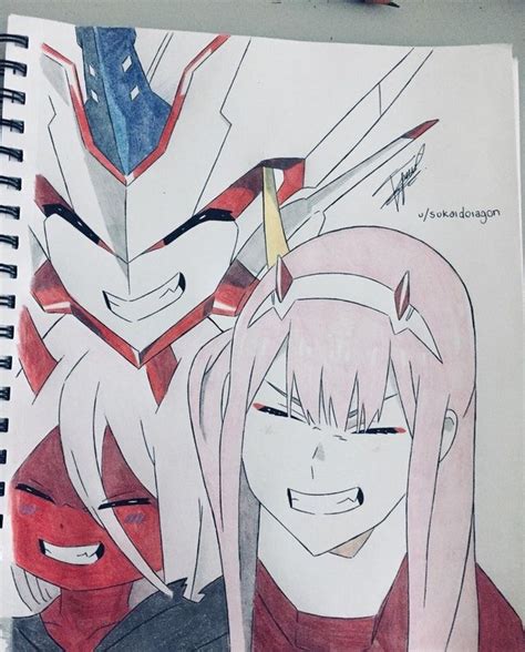 I Drew My Favorite Smile In Her 3 Differents Forms Darlinginthefranxx Darling In The
