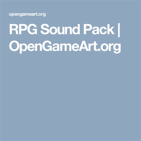 Rpg Sound Pack Hobbies Sound Packing Rpg Bag