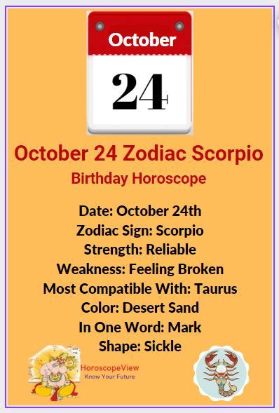 October 24 Zodiac Scorpio Birthday Horoscope