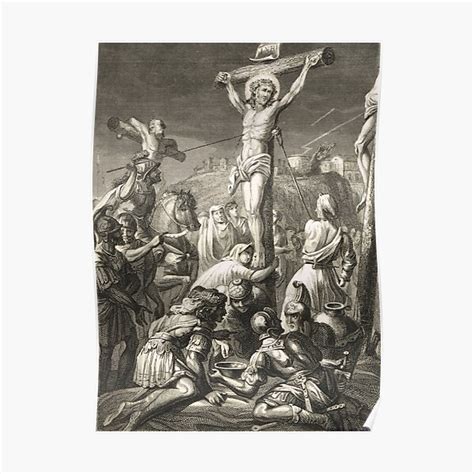 Crucifixion Of Christ Engraving 1839 Poster For Sale By
