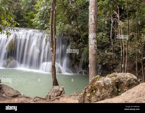 Erawan Falls In Thailand Stock Photo Alamy
