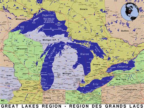 Great Lakes · Public Domain Maps By Pat The Free Open Source