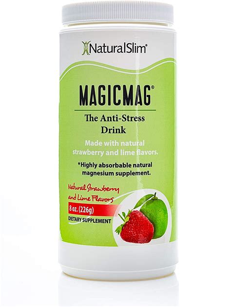 NaturalSlim MagicMag Magnesium Citrate Powder Anti Stress Drink Mix