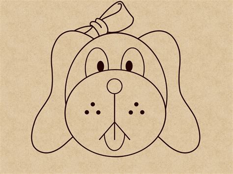 How To Draw A Dog Face Video 1 Draw Cartoon Dog Facing The Front