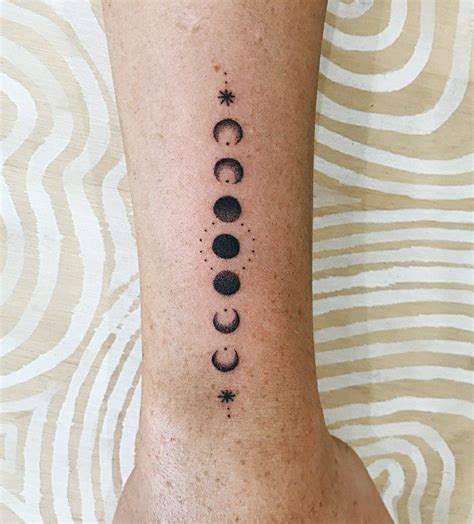 Moon Phases Mini Tattoos Body Art Tattoos Tattoos For Guys Tattoos