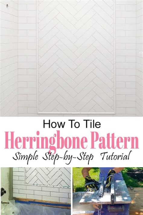 How To Tile A Herringbone Pattern • Craving Some Creativity