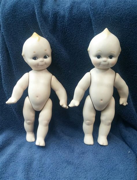 Pair Of Kewpie Style Dolls Matching Porcelain Jointed Dolls Etsy