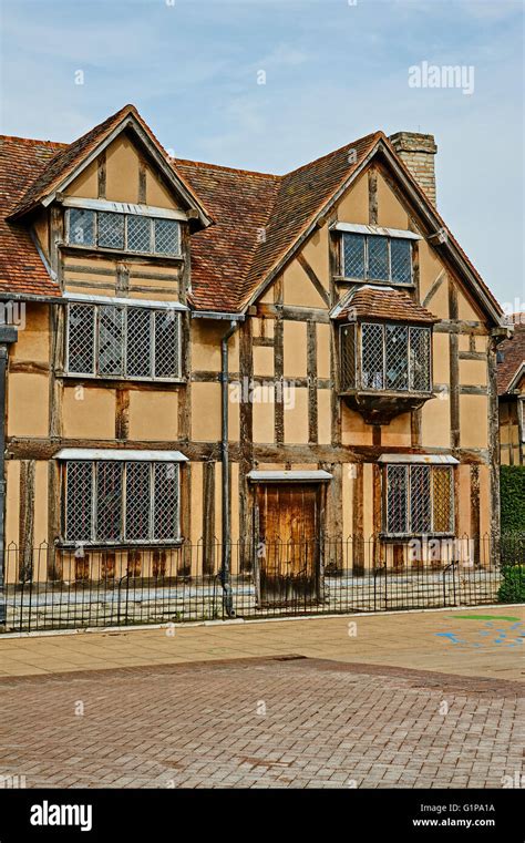 William Shakespeare Birthplace In Stratford Upon Avon Is An Historic