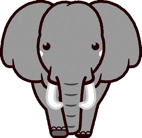 ゾウのイラストelephant｜動物｜素材のプチッチ