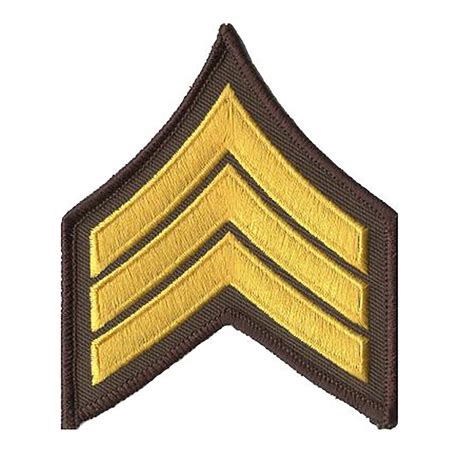 Deluxe Sergeant Chevron Patches W Stitched Border 35