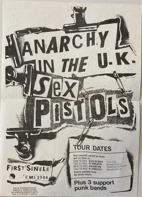 Lot 267 Sex Pistols Original Anarchy Tour Flyer