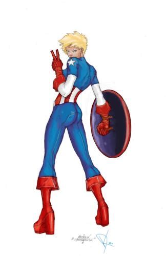 Female Captain America Myconfinedspace