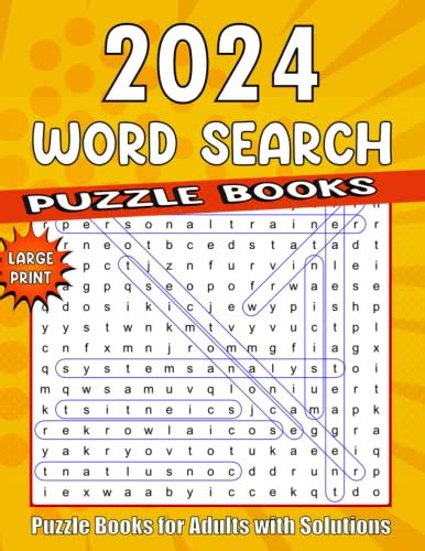 2024 Word Search Large Print Puzzle Books For Adults Large Print Word