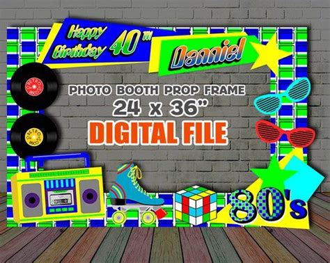 80s Photo Booth Photo Booth Frame Boys Retro Photo Booth 80s