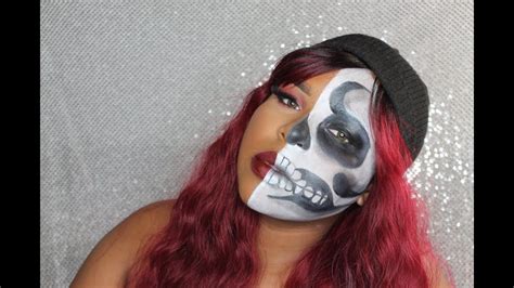 Half Skull Halloween Makeup Tutorial Halloween Makeup Tutorial
