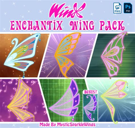 Winx Club Enchantix Wing Pack By Mysticsparklewings On Deviantart
