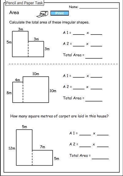 Calculating The Area Of Irregular Shapes Click To Download 3rd
