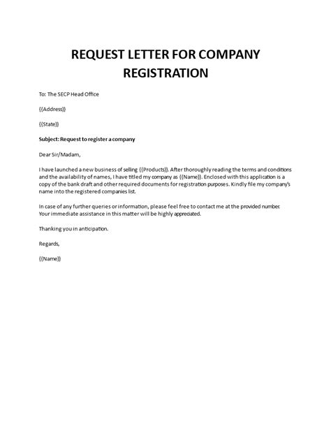 Request Letter For Vendor Registration Sample 47 Request Letter