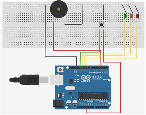 Piezo Buzzer Happy Birthday With Push Button And Leds Arduino Project Hub