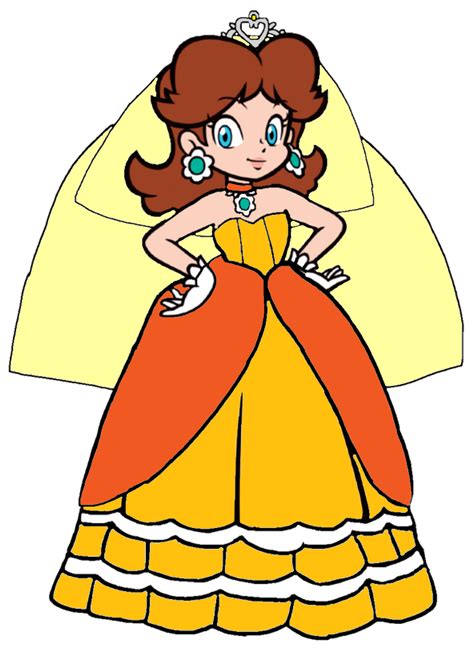 Super Mario Daisy Wedding Dress Alt Color 2d By Joshuat1306 On Deviantart