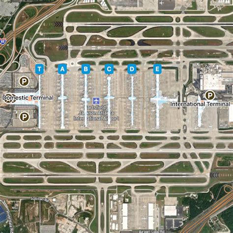 Atlanta Airport Map Guide To Atls Terminals