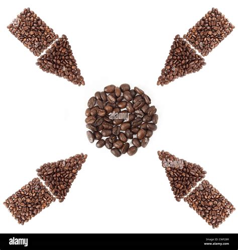 Coffee Beans Composition Creative Graphics Stock Photo Alamy