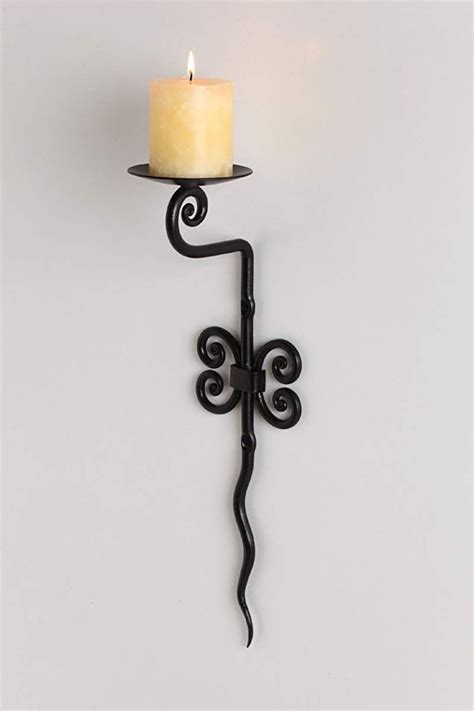 Wrought Iron Candle Holder Wall Sconce Décor Iron Wall Candle