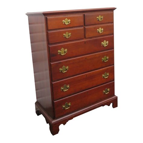 Solid Cherry Chest Of Drawers By Link Taylor Furniture Chairish