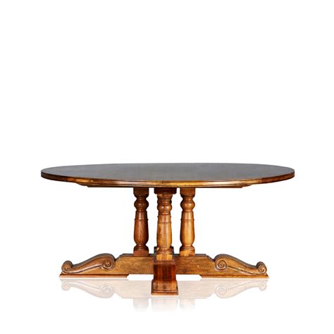 Just over 11 feet long and 4 feet wide. "Baluster" Dining Table - Trilogy Furniture