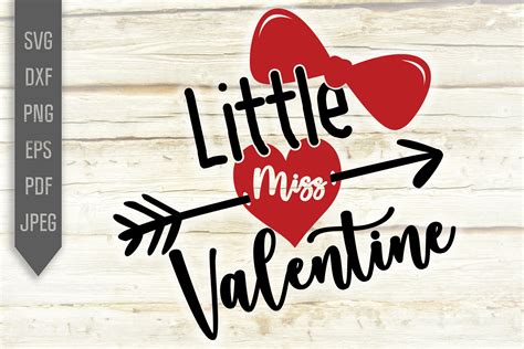 Little Miss Valentine Svg Baby Girl Valentines Day Dxf Png 1127037