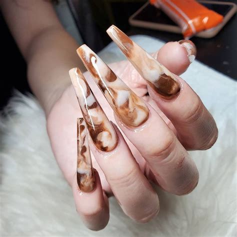 I Do Nails En Instagram Coffee Swirl Marble Set For My Love